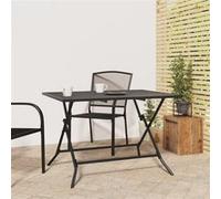 Table de jardin pliable anthracite 110x80x72 cm maille d'acier