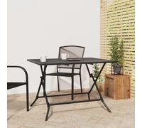 Vidaxl Table De Jardin Pliable Anthracite 110x80x72 Cm Maille D'acier Gris