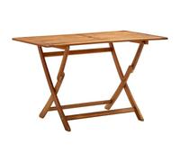 vidaXL Table de Jardin Pliable Table de Salle à Manger de Patio Meuble d'Extérieur Terrasse Véranda 120x70x75 cm Bois d'Acacia Massif