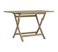 vidaXL Table de jardin pliante 120x70x75 cm Bois de teck solide Gris/Marron
