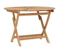 vidaXL Table de Jardin Pliante Naturel Ø 110 x 75 cm