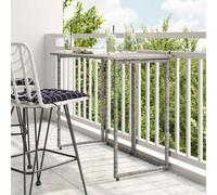 Table de jardin vidaXL polyrotin gris pliable 90x51x75cm extérieur 4108256 Gris G