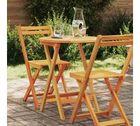 Vidaxl Table De Jardin Pliante Ronde Ø60x72 Cm En Bois D'acacia Massif