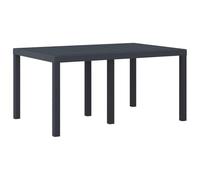 vidaXL Table de jardin rectangulaire 150 x 100 x 73 cm en polyrotin anthracite