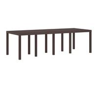 vidaXL Table de Jardin pour Repas Marron 250 x 100 x 73 cm polyrotin, Table Moderne de Jardin, rectangulaire, en Poly rotin, mobilier Durable pour terrasse, Coin Repas résistant