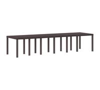 vidaXL Table de jardin pour repas Marron 350 x 100 x 73 cm polyrotin, Table de jardin moderne en poly rotin durable, rectangulaire, pour extérieur, mobilier de salle à manger résistant aux intempéries