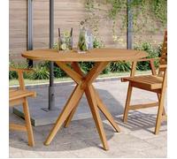 Vidaxl Table De Jardin Ronde Ø85x75 Cm Bois D'acacia Solide