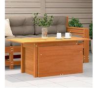 vidaXL Table de jardin 844910 - Bois massif de pin, cire marron, 100x50x75 cm