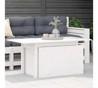 vidaXL Table de Jardin, Table à Manger Rectangulaire, Meuble de Pique-nique Patio Balcon Arrière-cour Terrasse Extérieur, 844909 Blanc G