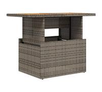 vidaXL Table de Jardin, Table à Manger, Table de Repas, Meuble de Patio Terrasse Arrière-cour Extérieur, Gris Résine Tressée 366127