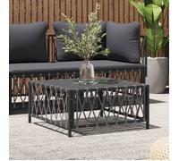 vidaXL Table de Jardin, Table Basse avec Cadre en Acier, Table d'Appoint Flexible, Meuble de Terrasse Patio Extérieur, 364145