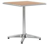 Table de Jardin Table de Patio Table de Balcon Table de Bar Table de Bistro Table de Restaurant Table d'Extérieur Argenté 60x60x70 cm Aluminium et