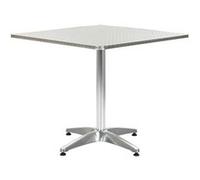 Table de Jardin Table de Patio Table de Balcon Table de Bar Table de Bistro Table de Restaurant Table d'Extérieur Argenté 80x80x70 cm Aluminium 48716