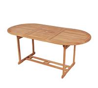 Table De Jardin 180x90x75 Cm Bois De Teck Solide Multicolore