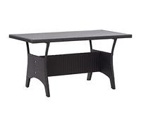 vidaXL Table de jardin Noir 120x70x66 cm Résine tressée 316585