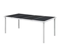 vidaXL Table de jardin 190x90x74 cm Noir Acier