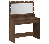 vidaXL Coiffeuse en chêne brun 100 x 41 x 135 cm Bois composite