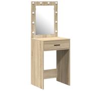 Vidaxl Table De Maquillage Avec Lumières Led - Chêne Sonoma 50x41x135 Cm
