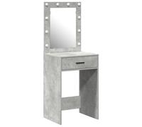 Vidaxl Table De Maquillage Avec Lumières Led En Gris Béton, 50x41x135 Cm Gris