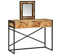 Vidaxl Table De Maquillage Avec Miroir 100x40x120 Cm Bois Massif D'acacia