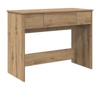 Vidaxl Table De Maquillage Avec Miroir Chêne Artisan 100x45x76 Cm