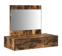 Table De Coiffeuse Murale Vidaxl Chêne Fumé 83x40x70 Cm