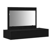 Table De Maquillage Suspendue Vidaxl Chêne Noir 100x40x70 Cm Noir