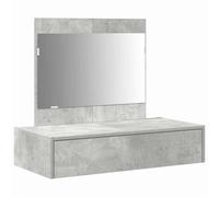 Coiffeuse Murale Vidaxl Gris Béton 83x40x70 Cm Gris