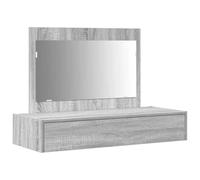 vidaXL Coiffeuse avec tiroirs Gris 100 x 40 x 70 cm Bois composite