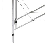 Inklapbare massagetafel 3 zones met aluminium frame (zwart)110092