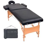 Massagetafel inklapbaar 2 zones 10 cm dik zwart110151
