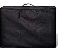 vidaXL Table de massage pliante 2 zones avec châssis en bois noir