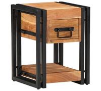 2 Tables De Chevet Vidaxl 30x30x40 Cm En Bois D'acacia Massif