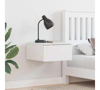 vidaXL Table de nuit 2 pcs Blanc 37 x 35 x 18,5 cm Pin massif
