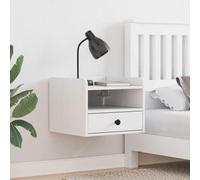 vidaXL Table de nuit 2 pcs Blanc 38 x 36 x 29,5 cm Pin massif