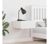 vidaXL Table de nuit 2 pcs Blanc 39 x 34 x 16,5 cm Pin massif