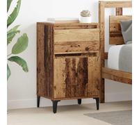vidaXL Table de nuit 2 pcs Vieux bois 40 x 35 x 70 cm Bois composite