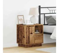 vidaXL Table de nuit avec 2 pcs vieux bois 50 x 34,5 x 50 cm Bois composite