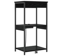 vidaXL Table de nuit avec station de chargement Chêne noir