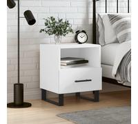 vidaXL Table de nuit blanc 40x35x47,5 cm bois composite