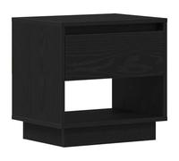Table De Chevet Vidaxl Noir Chêne 45x34x48 Cm Bois D'ingénierie Noir