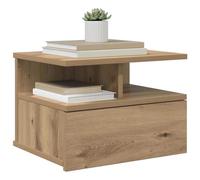 vidaXL Table de Nuit Flottante 2 pcs chêne Artisanal 40 x 31 x 27 cm, Table de Chevet Moderne, Meuble Compact, Solution Suspendue, Rangement élégant, gagne-Place