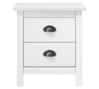 vidaXL Table de nuit Hill blanc 46x35x49,5 cm Pin massif
