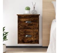 Vidaxl Table De Chevet Murale Chêne Fumé 41,5x36x53 Cm Multicolore