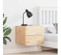 vidaXL Table de nuit murale en bois naturel marron - 39 x 34 x 33 cm. Super pratique, elle a un tiroir coulissant 873505