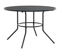 Vidaxl Table De Patio Ronde Anthracite Acier Enduit De Poudre
