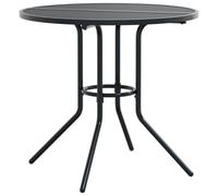 Vidaxl Table De Patio Ronde Anthracite Acier Enduit De Poudre