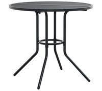vidaXL Table de patio ronde en acier enduit de poudre – Anthracite