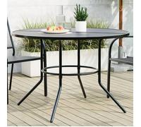 vidaXL Table de Patio Ronde Anthracite Acier Enduit de Poudre, Table d'extérieur, Meuble Bistro, Table Bistro, Table de Jardin