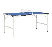 vidaXL Table de ping-pong avec filet 152x76x66 cm Bleu 91946